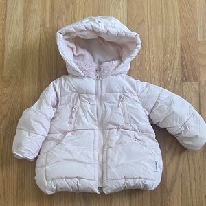 Zara Light Pink Kids Puffer Jacket 18-24m